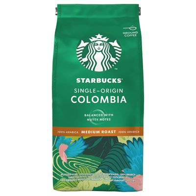 Starbucks Colombia Medium Roast Ground Coffee Packet, 200g, Imported