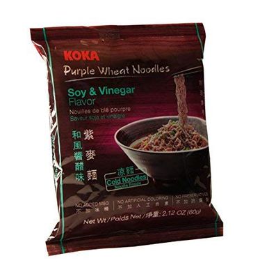 Koka Soy &amp; Vineger Purple Wheat Noodles 60G, Imported