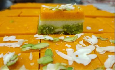 Tirangi barfi from Shri Rajbandhu Sweets, Varanasi | Benaras special | Free Delivery all over India. Tirangi barfi from Shri Rajbandhu Sweets, Varanasi | Benaras special | Free Delivery all over India.