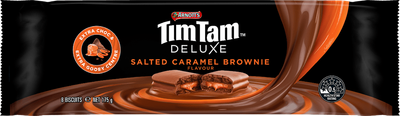 Arnott's Australia Tim Tam Deluxe Chocolate Biscuits Salted Caramel Brownie 175g | Imported