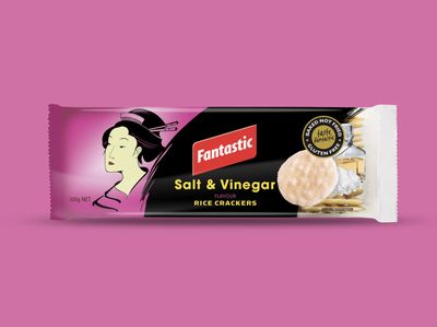 Fantastic Rice Crackers - Salt &amp; Vinegar 100g | Imported 