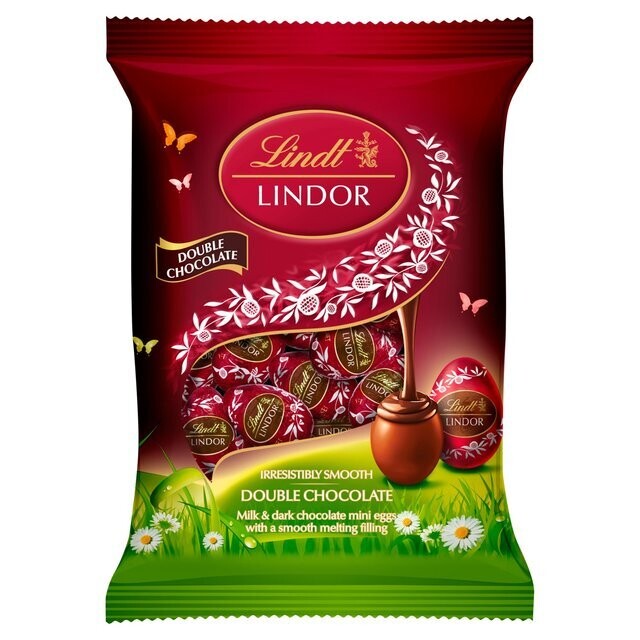 Lindt Lindor Double Chocolate Mini Eggs - 80g  | Easter Special Chocolate | Imported 