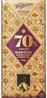 Imported Whittaker’s 70% Samoa Dark Chocolate 100g
