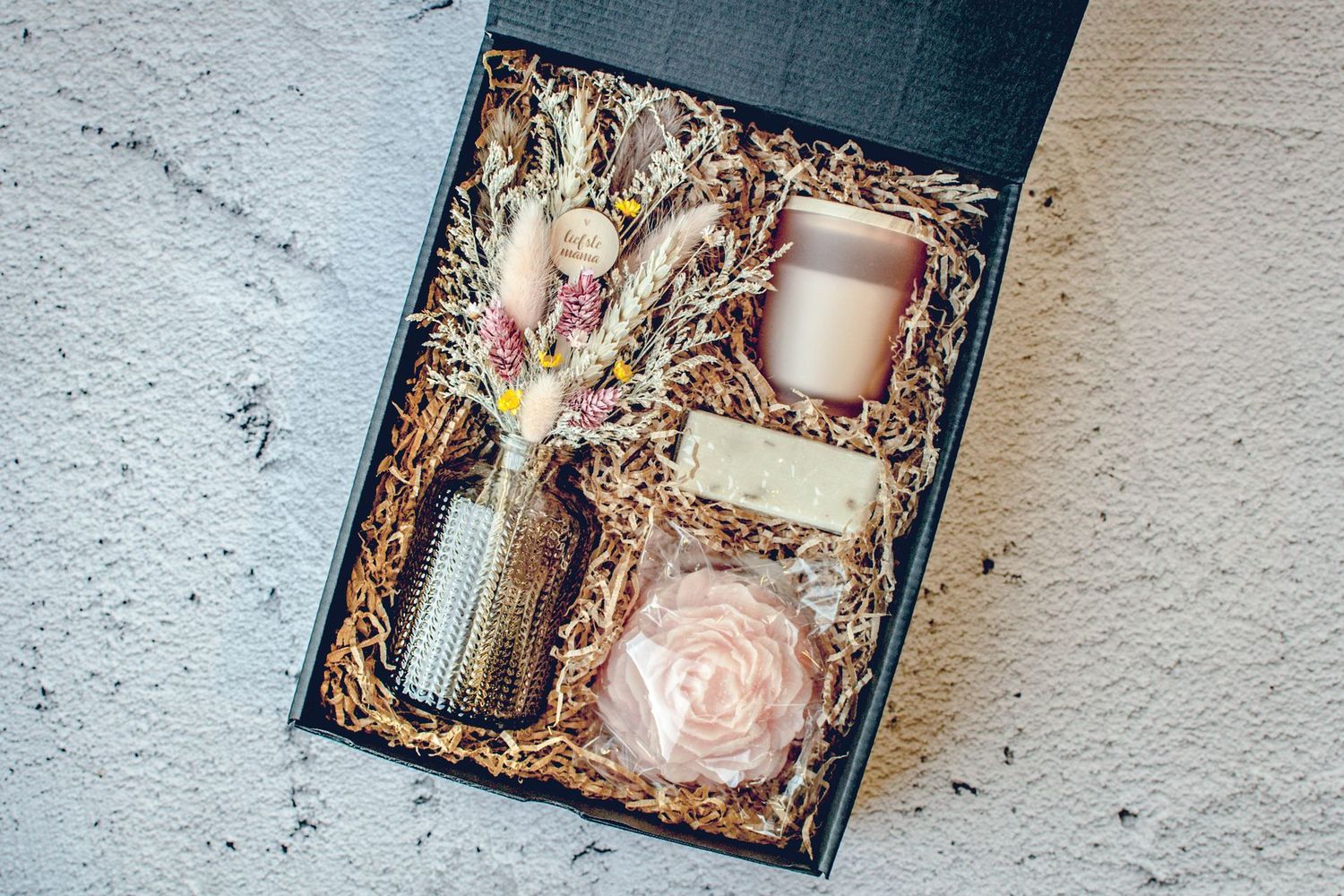 Pink flower box S