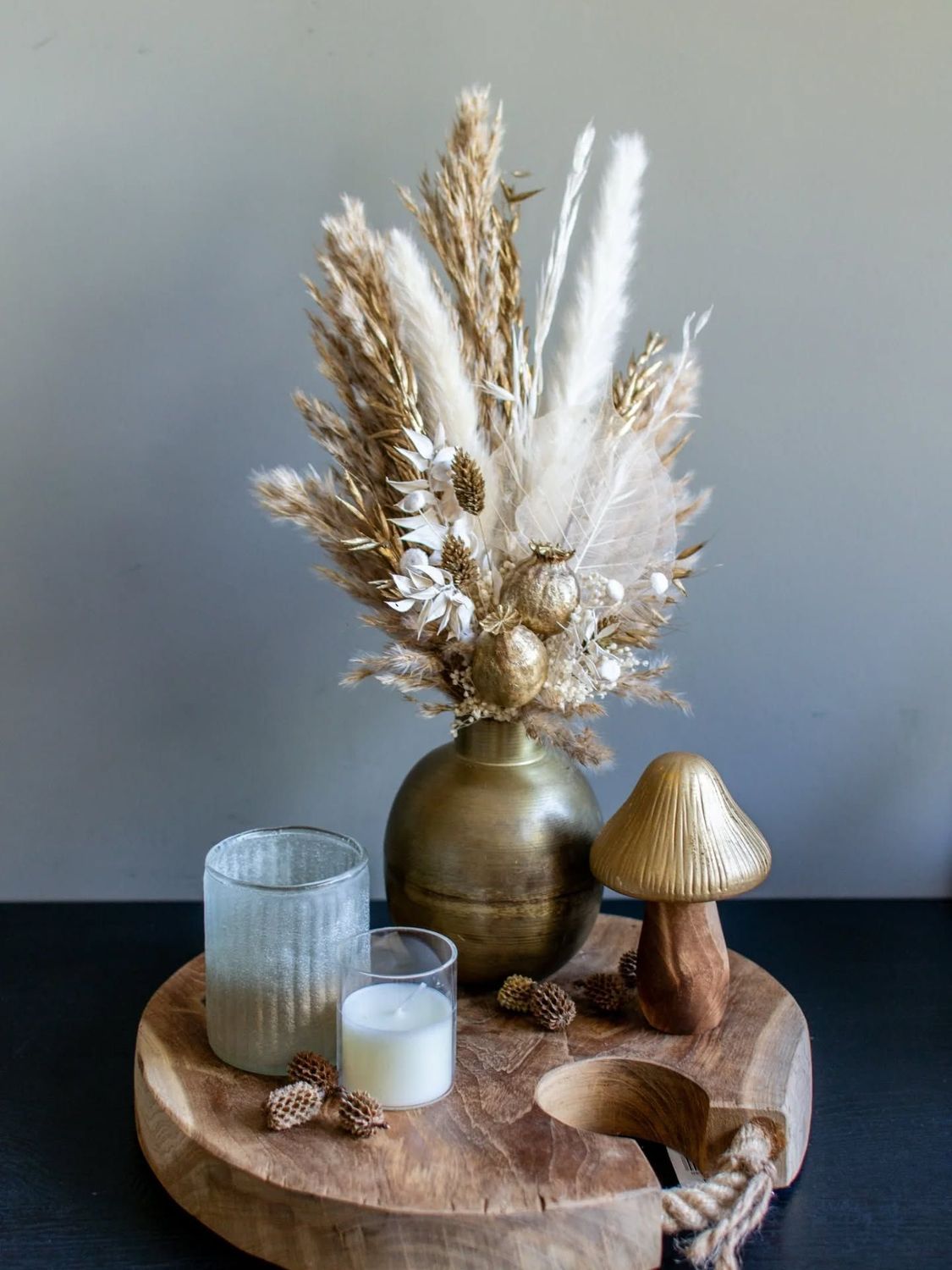 Set goud/wit/paddenstoel