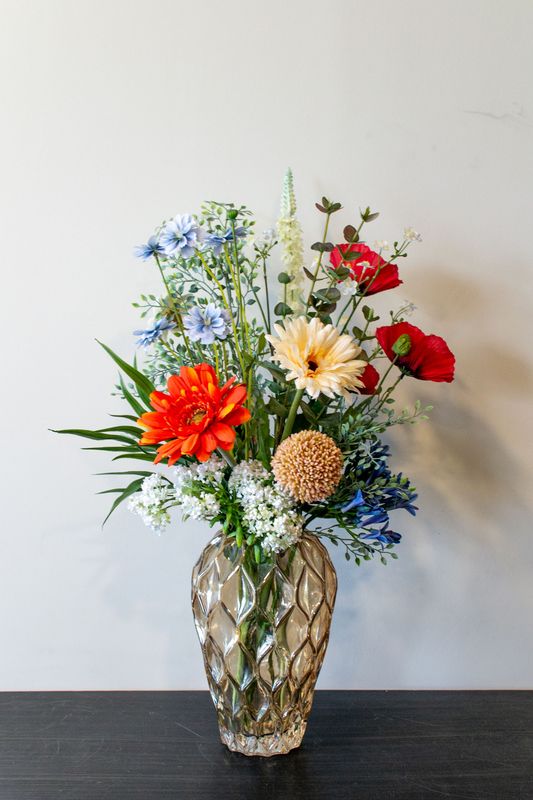 Veldboeket rood/blauw