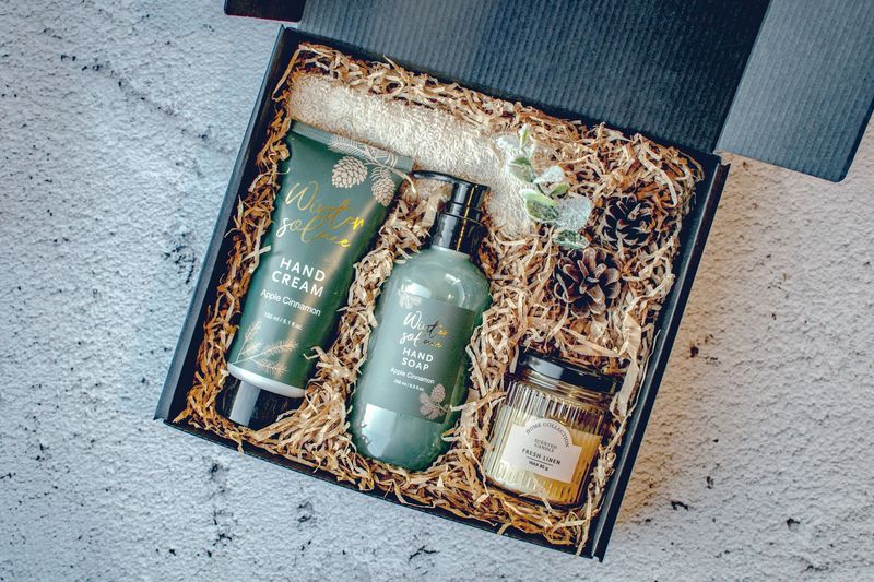 Winter verzorgingsbox groen