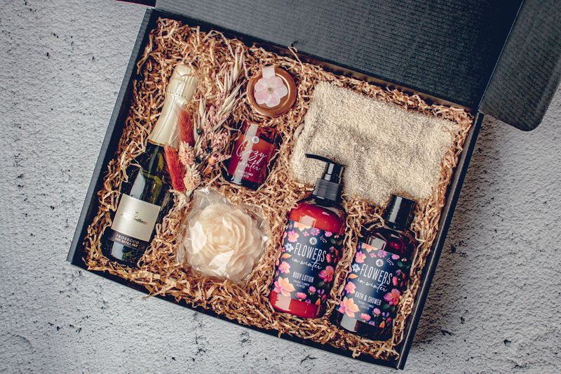 Flowers in winter box