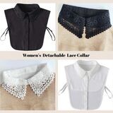 Black Detachable  Lace Collar