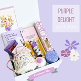 Purple Delight and Pamper Gift Box and Card/Gifts for women/Birthday Gift/Get Well/Thank You Gift