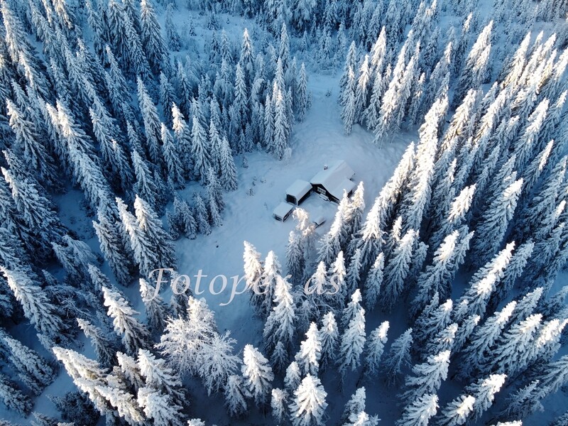 Hytte Krokskogen, vinter