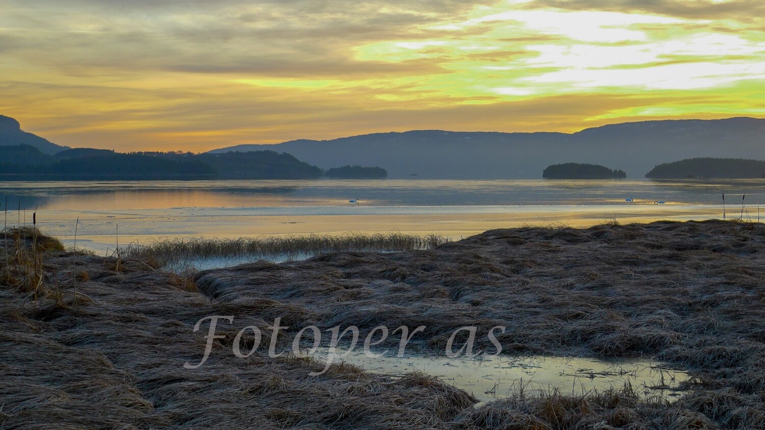 Sælabonn, Tyrifjorden, solnedgang