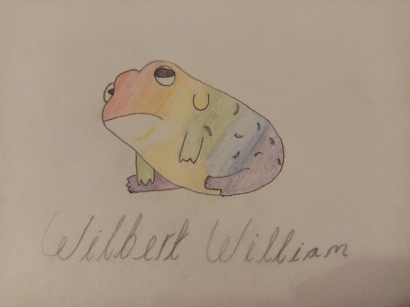 LGBTQ+ flag frog