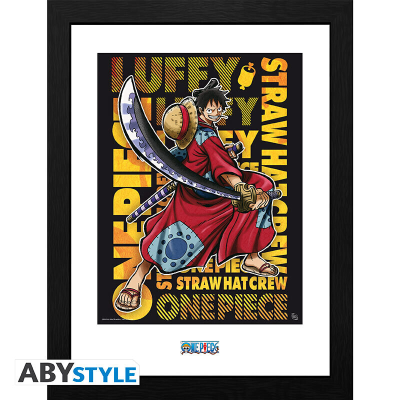 ONE PIECE - Poster Incorniciato: "Luffy in Wano Artwork" (30x40)