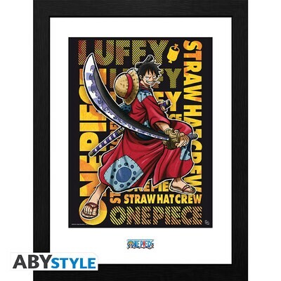ONE PIECE - Poster Incorniciato: "Luffy in Wano Artwork" (30x40)