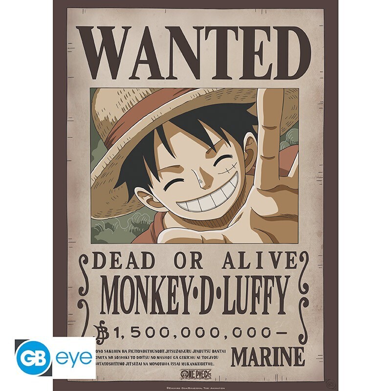 ONE PIECE - Poster: Wanted Luffy (52x38)