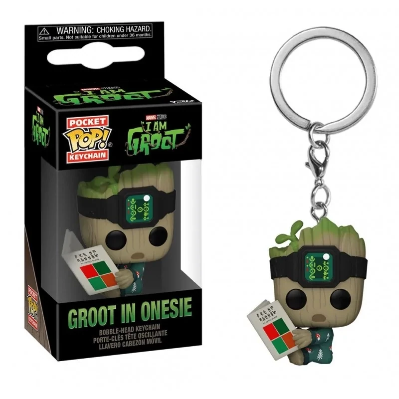 Marvel: I Am Groot - Portachiavi Groot PJs w/Book 4Cm