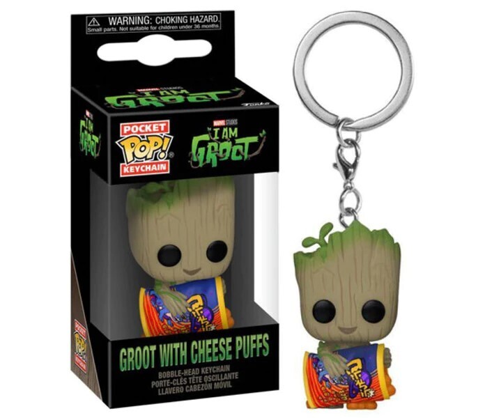 Marvel: I Am Groot - Portachiavi Groot w/Cheese  4Cm