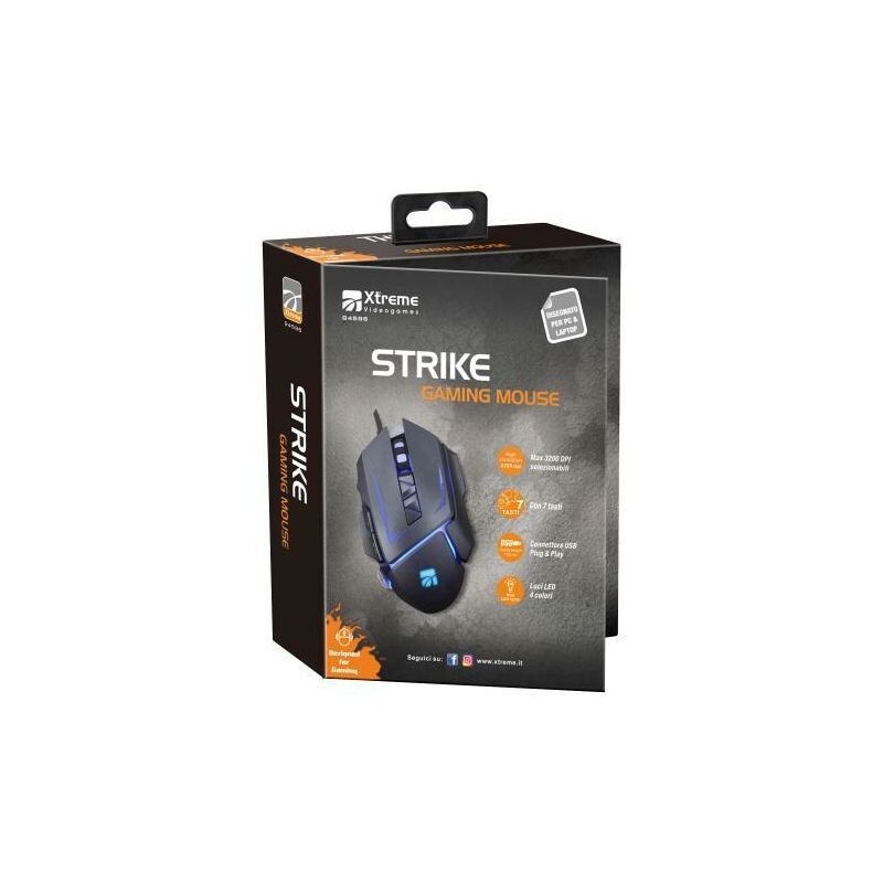 STRIKE GAMING MOUSE 3200 DPI  7 TASTI USB