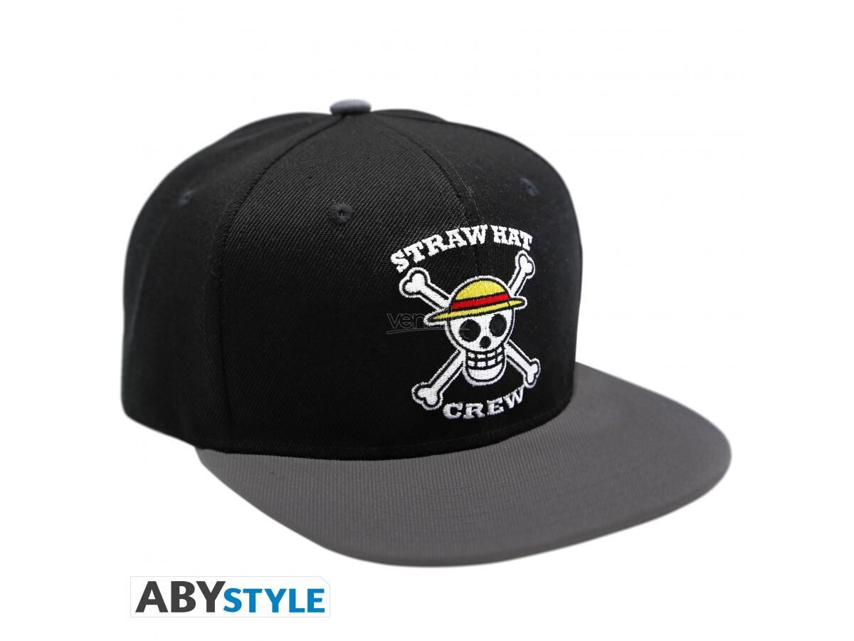 ONE PIECE - Snapback Cappellino: "Skull" Black & Grey