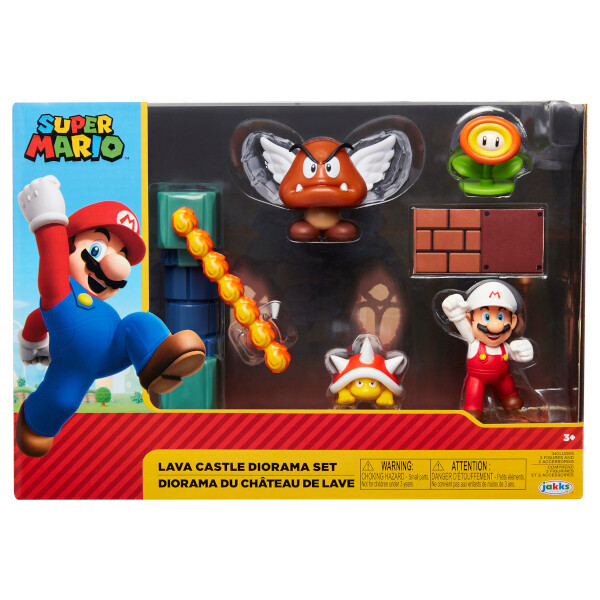 NINTENDO SUPER MARIO  LAVA CASTLE DIORAMA SET
