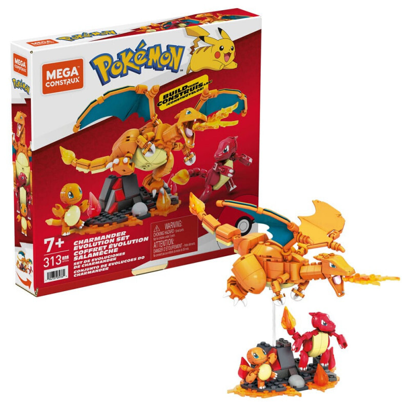 Pokemon Mega Construx Evolution Charmander Playset