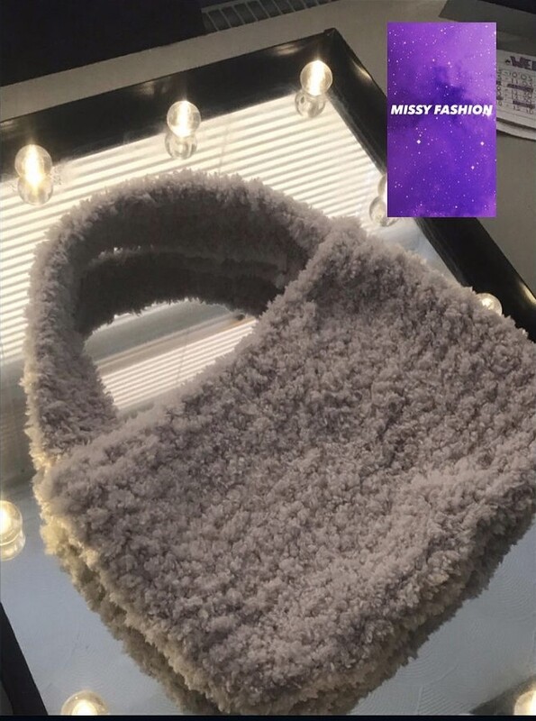 fluffy miniature handbag