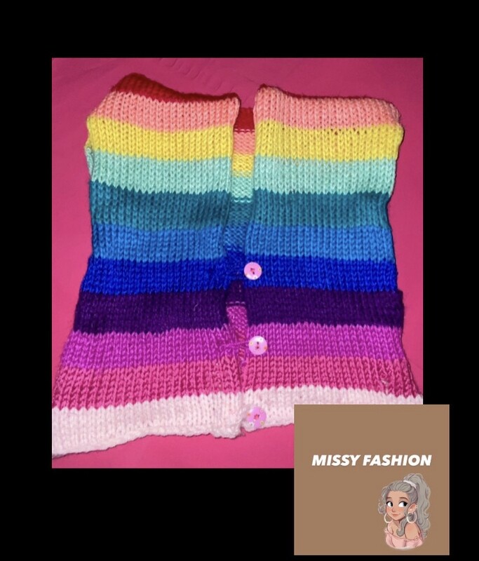 child’s rainbow gilet