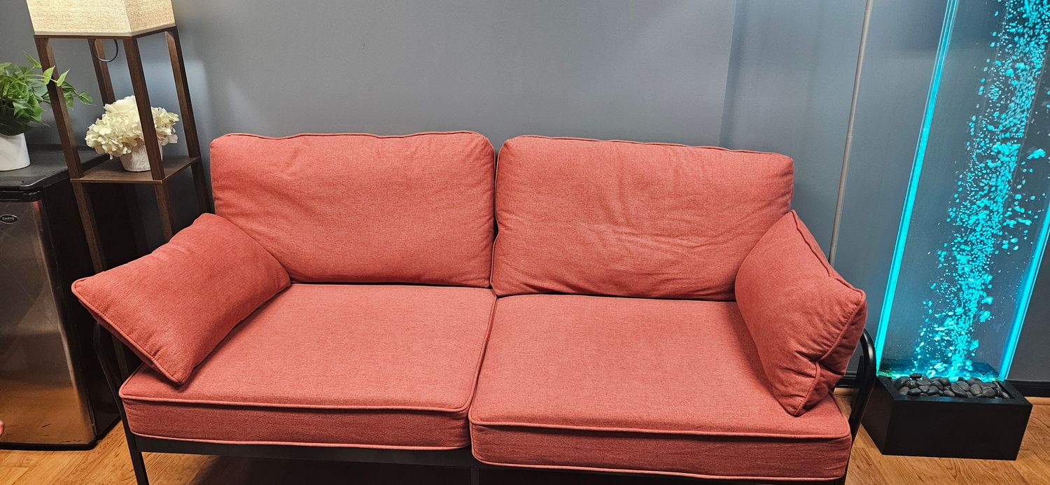 Red Two Seat Couch