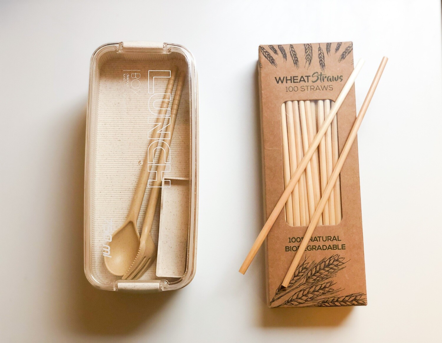 Tupper almidón de trigo  +  pajitas de trigo
