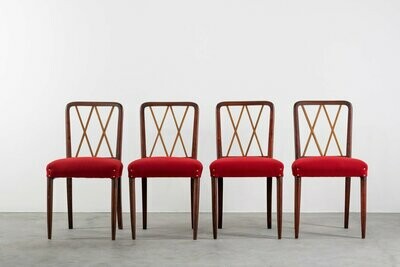 Gio Ponti (in the style of) Set of Four Chairs 1950