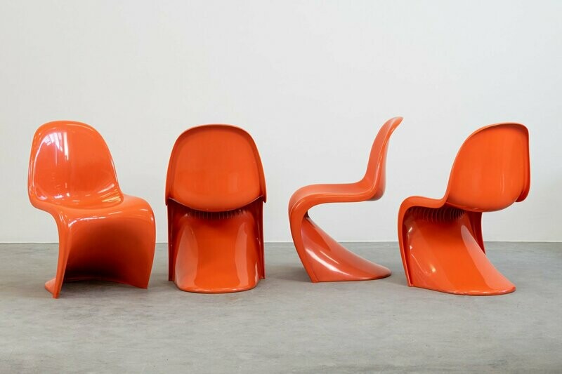 Verner Panton Set of Four Panton Chairs by Herman Miller 1967