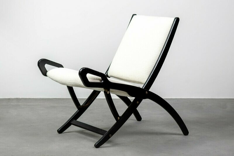 Gio Ponti Ninfea Folding Armchair Italian Manufacture 1950s