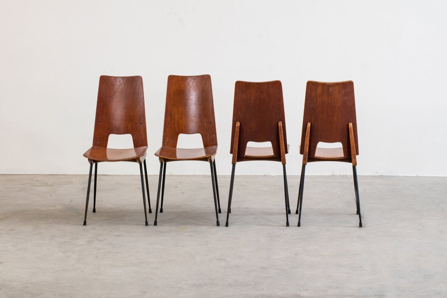 Carlo Ratti Set of Four Dining Chairs 1950