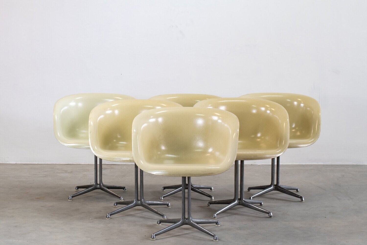 Charles Ray Eames Set of Six Armchairs La Fonda Herman Miller 1960