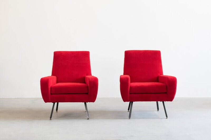 Giuseppe Munari Set of Two Armchairs by Premiata Fabbrica Munari 1970s