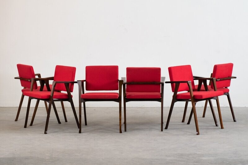 Franco Albini Six Luisa Armchairs Poggi 1955