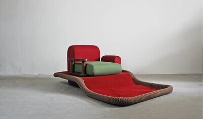Ettore Sottsass Tappeto Volante Armchair by Bedding Brevetti 1974 Italy