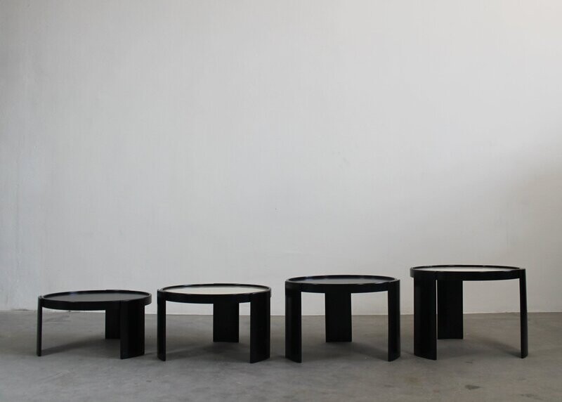 Gianfranco Frattini Set of Four 780/783 Stacking Low Tables by Cassina 1960s