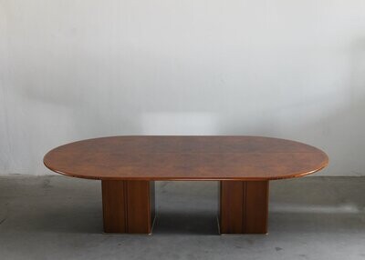 Tobia & Afra Scarpa Large Africa Wooden Conference Table by Maxalto 1970s Italy