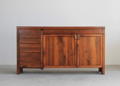 Pierre Chapo R13 High Sideboard in Elm Wood by French Manufacture from 1960s