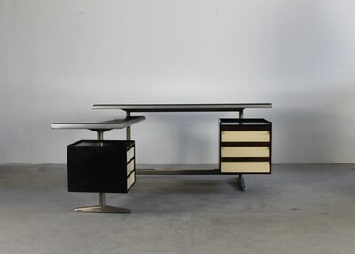 Studio PFR Writing Desk with Drawers in Metal and Wood by Rima 1965
