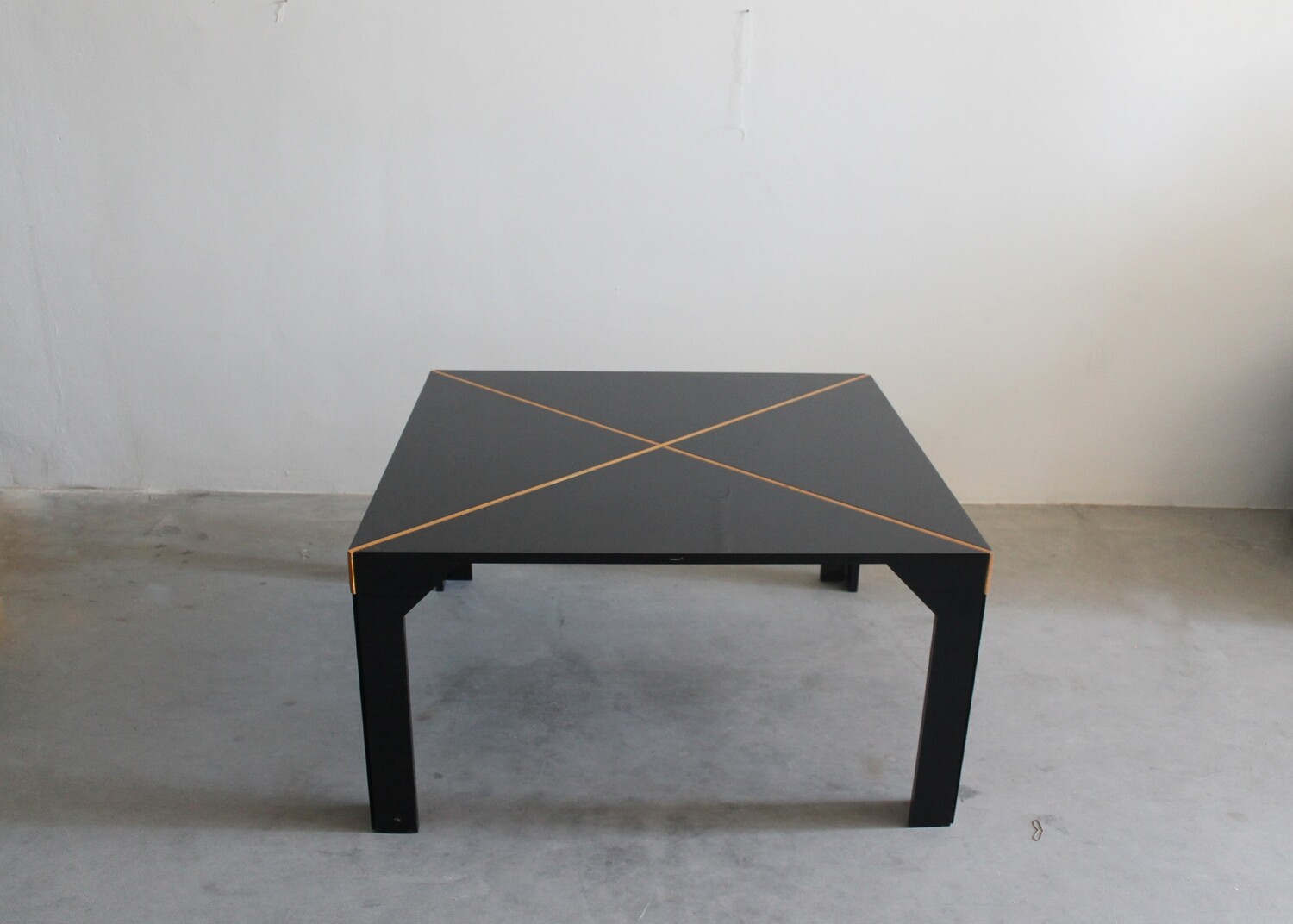 Vico Magistretti Square Wooden Dining Table Tema by B&B 1973 Italy