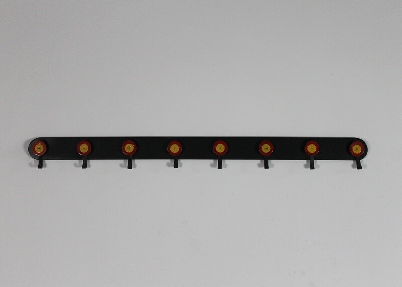 Ettore Sottsass Coat Racks in Wood and Metal Hooks by Poltonova 1950s Italy