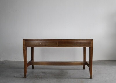 Gio Ponti Office Desk in Wood and Glass for BNL Italian Manufacture 1950s Italy
