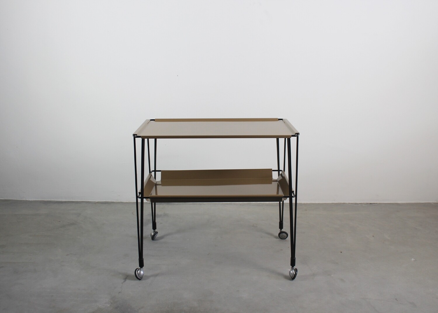 Osvaldo Borsani Rectangular C7 Cart in Steel by Tecno Varedo Italy 1960s