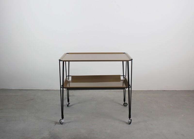 Osvaldo Borsani Rectangular C7 Cart in Steel by Tecno Varedo Italy 1960s