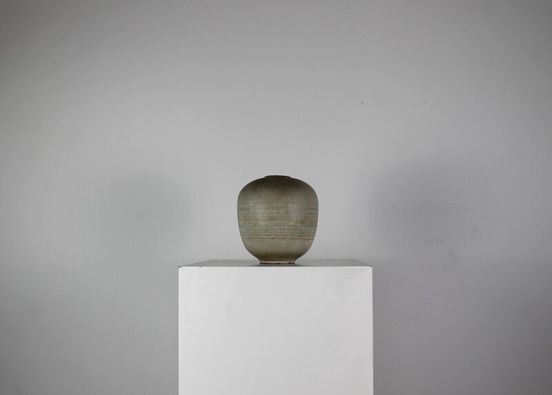 Carlo Zauli Round Shaped Vase in Stoneware Italian Manufacture 1960s
