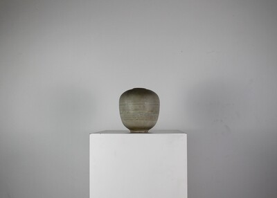 Carlo Zauli Round Shaped Vase in Stoneware Italian Manufacture 1960s