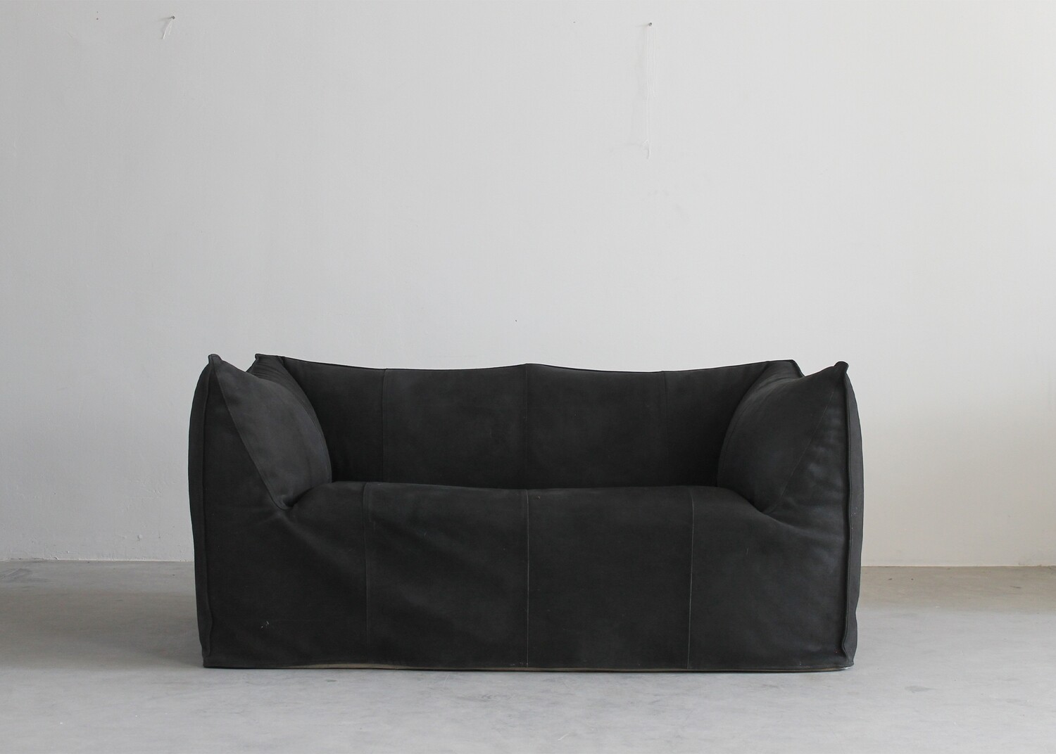 Mario Bellini Le Bambole Sofa in Black Leather B&B Italia 1972